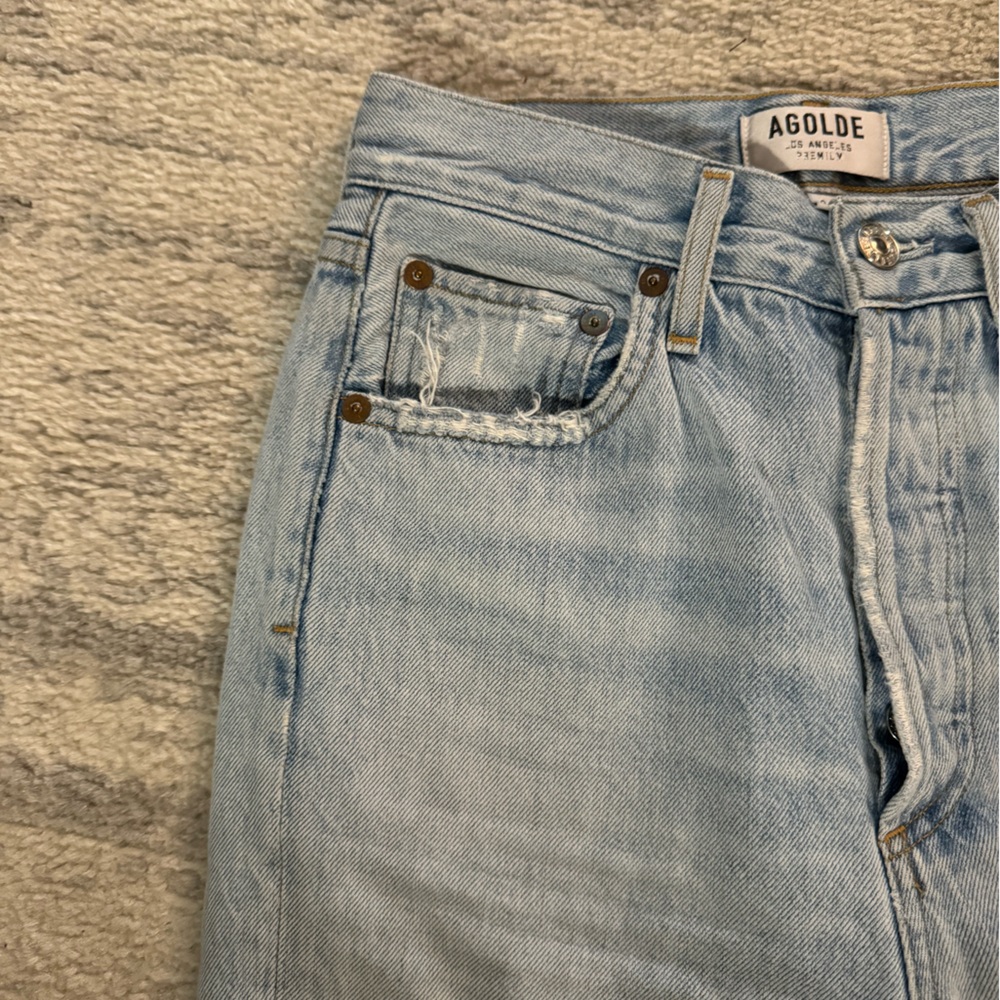Agolde Riley Ripped Cropped Jeans - Picture 5 of 8